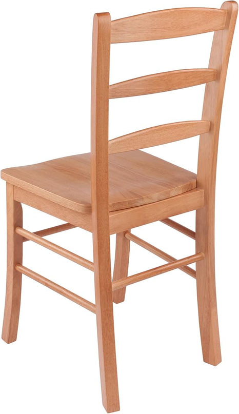 Winsome Wood Ladder Back Chair, Light Oak, 2 Pieces (34232), FURNITURE - LeafyLoom