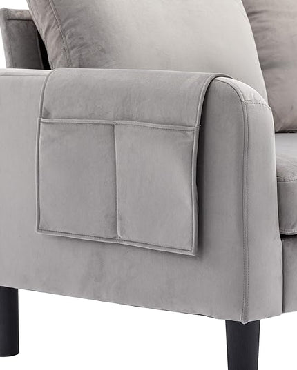 72.44" L-Shaped Reversible Sectional Sofa w/Pull Out Bed & Storage Chaise Lounge,Interior Furniture Comfy Sleeper Corner Couch with 3 Throw Pillows and Pockets,for Dorm,Apartment,Gray - LeafyLoom