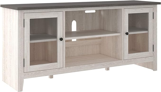 Signature Ashley Dorrinson Farmhouse TV Stand and Coffee Table Set - LeafyLoom