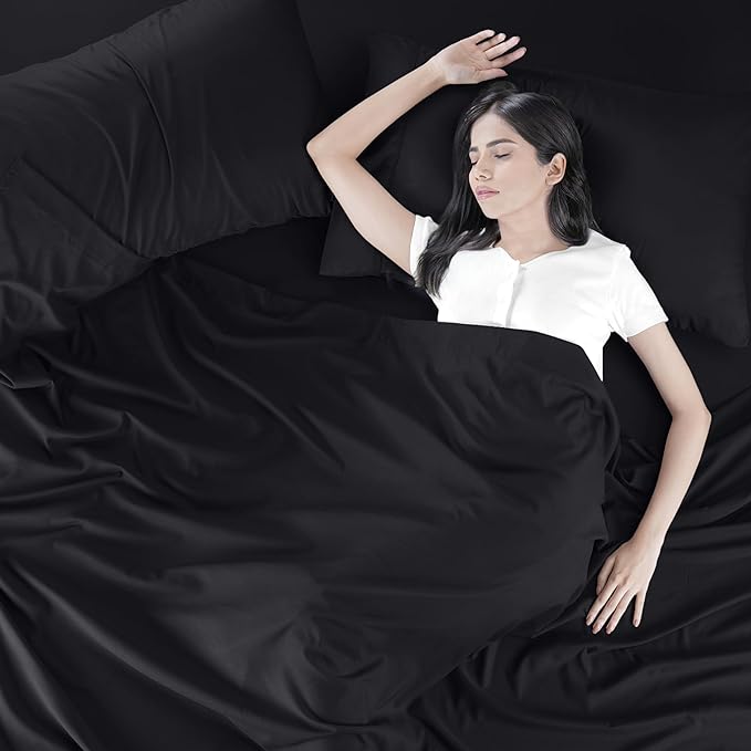 Utopia Bedding Full Bed Sheets Set - 4 Piece Bedding - Brushed Microfiber - Shrinkage and Fade Resistant - Easy Care (Full, Black) - LeafyLoom