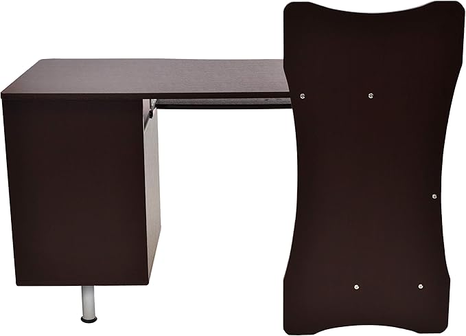 NicBex Laik-DW-00051-DX Desks, 51.25" W x 22.25" D x 39.5" H, Chocolate - LeafyLoom