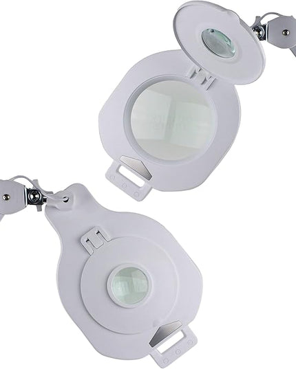 Quality Optics® 8D/5D 4 Function 90 LED Lighted, Swing Arm Workstation Magnifier w/UV Black Light & Stand - LeafyLoom