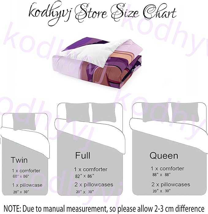 Black Girls Magic Comforter Sets, African American Girl Love Music Purple Designs Soft Fluffy Comforter Duvet, Full Size Afro Pretty Girls Comforter Set for Teens Kids Princess Cute Room Decor - LeafyLoom