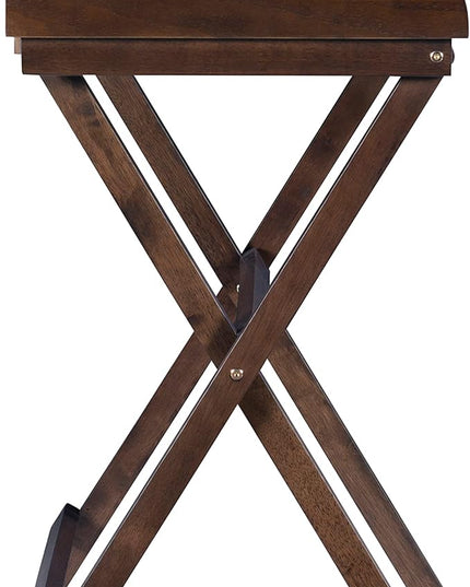 Linon Mable Folding Desk, Walnut - LeafyLoom