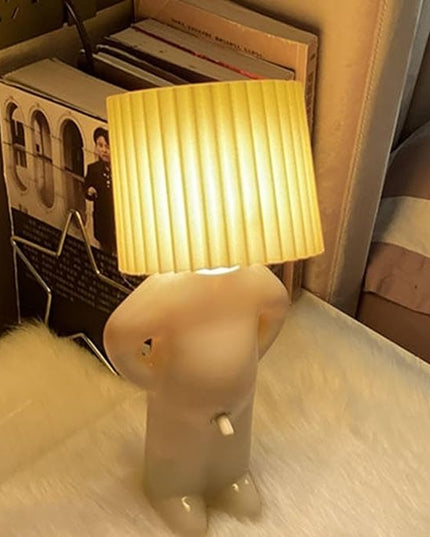 Little Naughty boy Desk lamp,A Little Shy Desk lamp, Bedside Night Light,Naughty boy Mr.P a Little Shy Man Creative lamp,Home Decoration Beautiful Gift (Yellow) - LeafyLoom