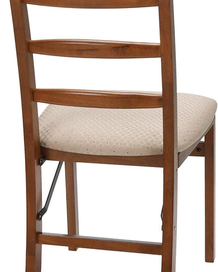 Stakmore Shaker Ladderback Folding Chair Finish, Set of 2, Fruitwood - LeafyLoom