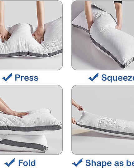 WhatsBedding Memory Foam Body Pillow -Fluffy Body Pillows for Adults -Large Long Bed Pillows for Sleeping - 20x54 inch, White - LeafyLoom