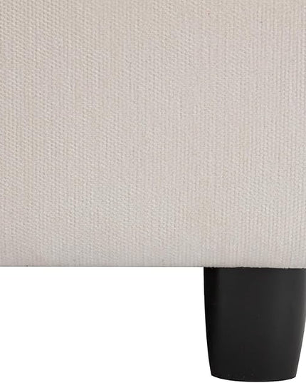 Morden Soft Linen Upholstered 3 Seater Cloud Sofa Couch Super Deep Seat Sleeper Sofa&Couch with Removable Back Cushions and Storage Armrests for Living Room, Apartment, Office, 119.5", Beige-402 - LeafyLoom