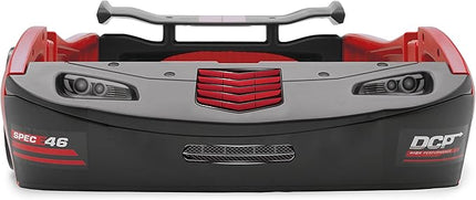 Delta Children Sport Race Car Twin Bed, Red - LeafyLoom