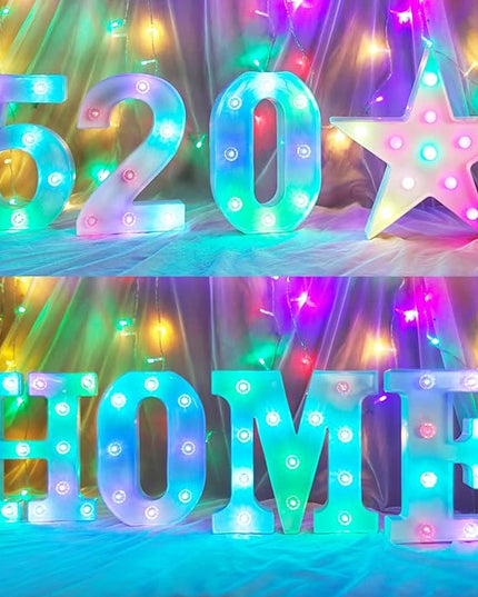 Decorative Led Light Up Number, Light Up Number Sign for Night Light Wedding Birthday Party Christmas Home Bar Decoration Number-(Number 2) - LeafyLoom