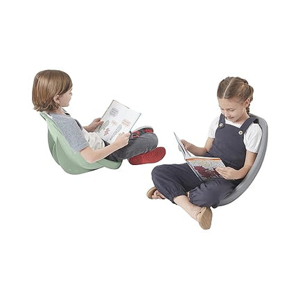 ECR4Kids Leaf Floor Seat, Rocker Chair, Sage/Grey, 6-Piece - LeafyLoom