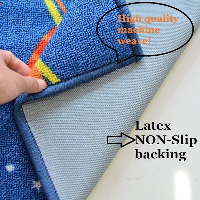 FADFAY Outer Space Kids Rug Cute Kids Room Carpet 39''52'' - LeafyLoom