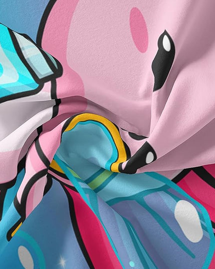 Kawaii Axolotl Comforter,Pink Salamander Comforter Set for Kids Teens Girls,3Pcs Bedding Set Printed Comforter with 2 Pillowcases,Down Alternative,Soft and Lightweight(Pink，King Size) - LeafyLoom