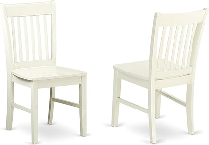 East West Furniture NDNO3-LWH-W Norden 3 Piece Room Set Contains a Rectangle Kitchen Table with Dropleaf and 2 Dining Chairs, 30x48 Inch, Linen White - LeafyLoom