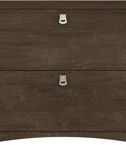 Bush Furniture Salinas 2 Drawer Lateral File Cabinet in Ash Brown - LeafyLoom