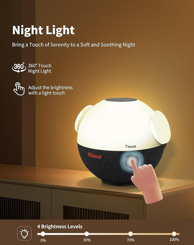 LED Night Light Beside Lamp: Music Table Lamp with Wireless Charger - 5 in 1 Touch Lamp Magnetic Wireless Phone Apple Watch Charger Birthday Gifts Friendship Lights with Base for Wife - LeafyLoom