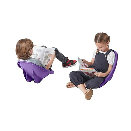 ECR4Kids Leaf Floor Seat, Rocker Chair, Purple, 6-Piece - LeafyLoom