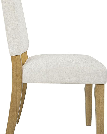 HomePop Open Back Upholstered Dining Chair - Cream Textured Woven (Single Pack) - LeafyLoom