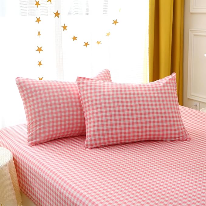 Twin Rainbow Comforter Set for Kids Girls Teens 7 Piece Pink Cloud Sun Pink Bed in a Bag 3D Cute Cartoon Love Hearts Bedding Set - LeafyLoom