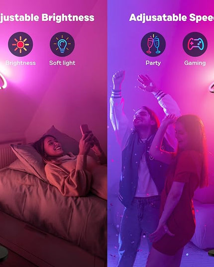 Upgraded RGBCW Floor Lamp, Bright Color Changing RGB Standing Lamp, Modern Stepless Dimmable LED Tall Lamp with Remote Control, 20W 3000-6000K Floor Lamps for Living Room, Bedroom, Office - LeafyLoom
