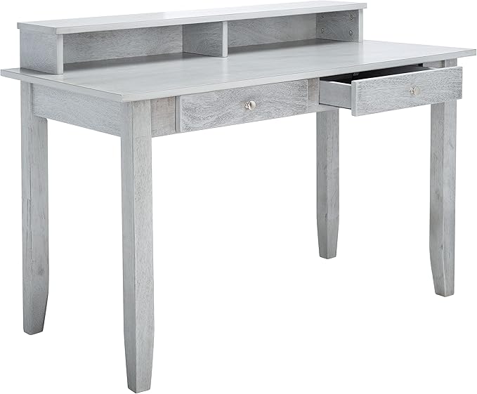 SAFAVIEH Home Collection Winsome Dark Grey 2-Drawer Office Living Room Bedroom Study Foyer Writing Desk DSK1402B, 0 - LeafyLoom