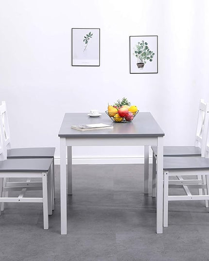 sogesfurniture 5 Piece Kitchen Dining Room Table Sets for 4, Modern Space-Saving Dining Furniture, Pastoral Rectangular Dining Table Furniture Set for Kitchen, Dining Room - LeafyLoom