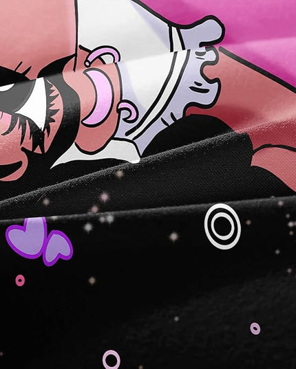 African American Black Girl Comforter Set, Twin Size Bedding Set for girls, Pink Black Girls Bedroom Decor Bed Set, Princess Bedding Set with 1 Comforter and 2 Pillow Cases - LeafyLoom