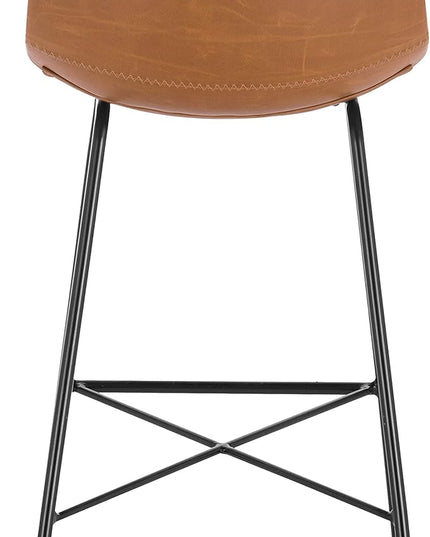 POLY & BARK Paxton 24” Counter Stool in Tan, Set of 2 - LeafyLoom