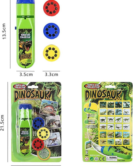 Georgie Porgy Children Projector Toys Educational Science Set Wall Ceiling Tent Torch Flashlight for Kids Gifts for Boys Girls (Dinosaur) - LeafyLoom