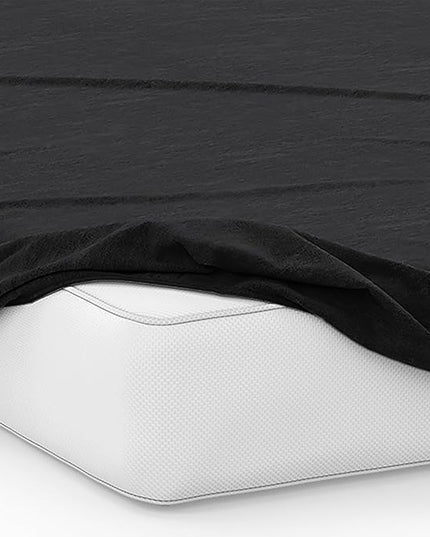 Northwest Ashford Home Essentials Bedding, 4 Piece King Size Sheet Set, Stretch Limo Black - LeafyLoom