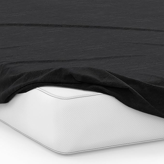 Northwest Ashford Home Essentials Bedding, 4 Piece King Size Sheet Set, Stretch Limo Black - LeafyLoom