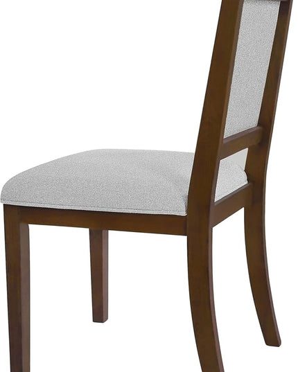 HomePop Classic Parsons Dining Chairs, Gray solid woven (set of 2) - LeafyLoom