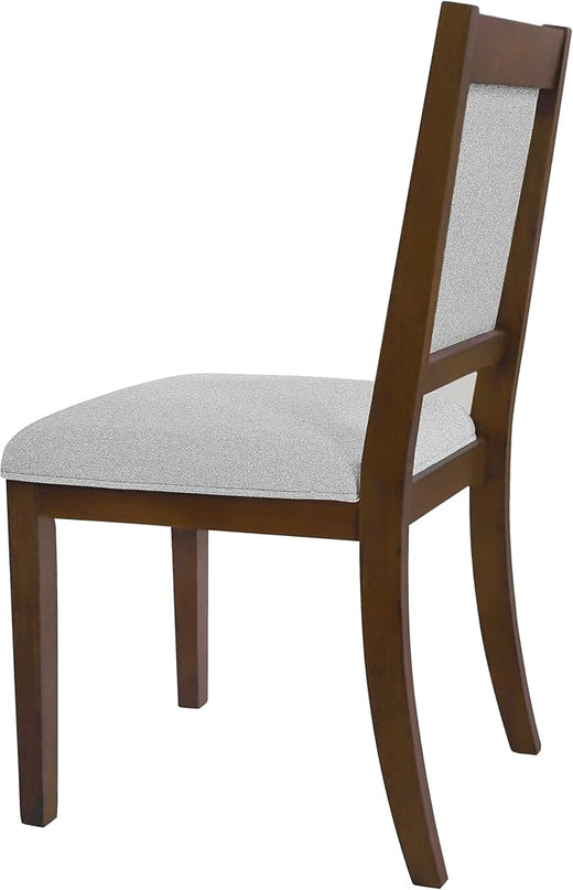 HomePop Classic Parsons Dining Chairs, Gray solid woven (set of 2) - LeafyLoom