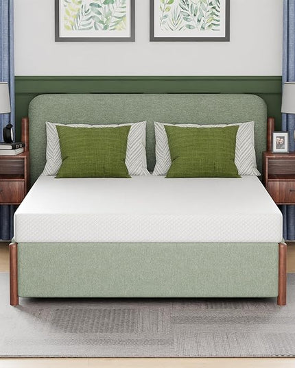 FDW Full Mattress 6 inch Gel Memory Foam Mattress for Cool Sleep & Pressure Relief, Medium Firm Mattresses CertiPUR-US Certified/Bed-in-a-Box/Pressure Relieving - LeafyLoom