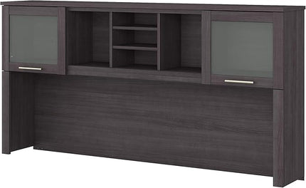 Bush WC81511 Somerset Transitional Hutch, Storm Gray - LeafyLoom