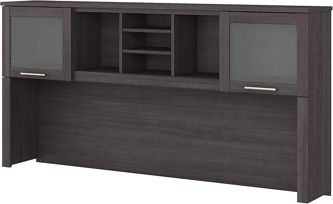 Bush WC81511 Somerset Transitional Hutch, Storm Gray - LeafyLoom