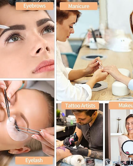 Half Moon Light for Lashes, 22'' Lash Light for Eyelash Tech, Led Half Moon Lash Light Lamp for Eyelash Extensions, Tattoo Artists, Nail Tech, Filming Content Creation - LeafyLoom