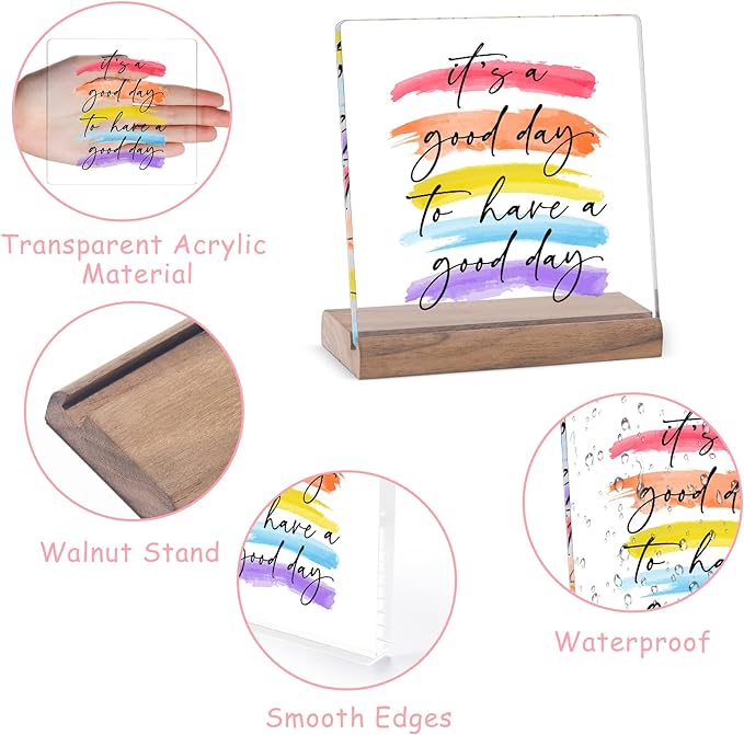 Its A Good Day To Have A Good Day Office Table Desktop Decor Desk Decorations For Women Office - Desk Décor For Women Desk Motivational Work Desk Decor Inspirational Quotes Gifts - LeafyLoom