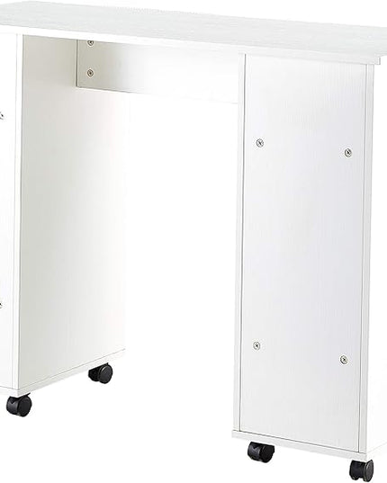 NicBex Laik-DW-00012-DX Desks, 41.73" W x 17.72" D x 31.5" H, White - LeafyLoom