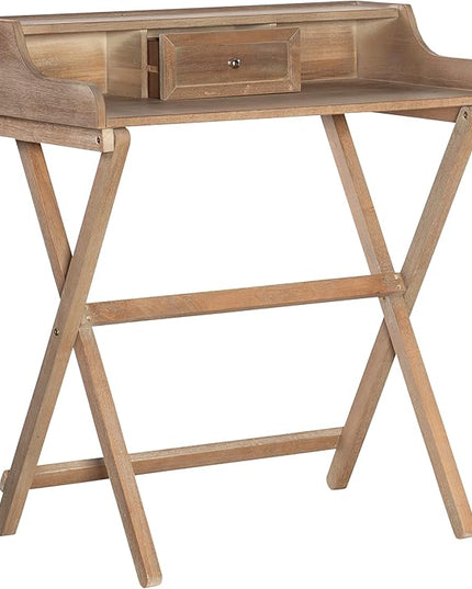 Linon Home Décor Griffin Gray Wash Folding Desk, Grey - LeafyLoom