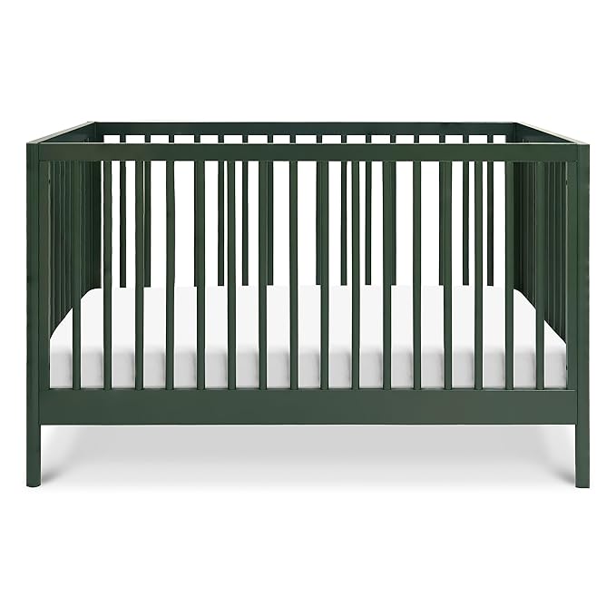 DaVinci Birdie 3-in-1 Convertible Crib, Forest Green, Easy Assemble, Greenguard Gold Certified - LeafyLoom