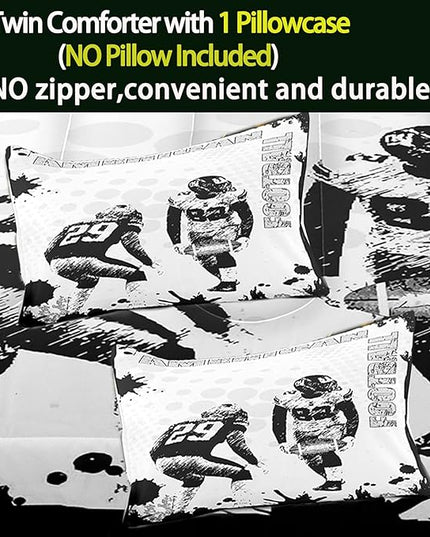 Bodhi Football Comforter Set King for Boys Kids American Football Bedding Set Sport Football Player Comforter,American Football Comforter with Pillowcase,King Size #4002 - LeafyLoom
