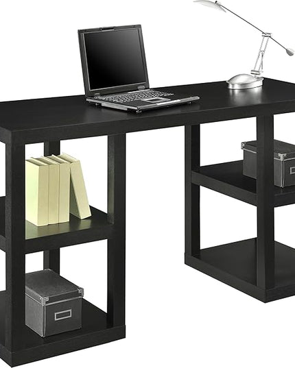 Ameriwood Home Deluxe Parsons Desk, Black Oak - LeafyLoom