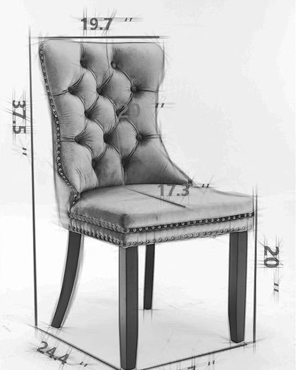 NicBex Haerin-SD-00113-LWJ Dining Chairs, 25.5"x19.7"x37.4", Light Blue - LeafyLoom
