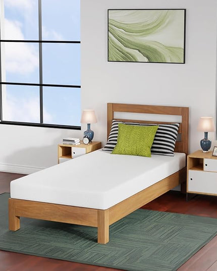 FDW Twin XL Mattress 6 inch Gel Memory Foam Mattress Medium Firm Mattresses for Cool Sleep Relieving Pressure Relief CertiPUR-US Certified Mattress in a Box - LeafyLoom