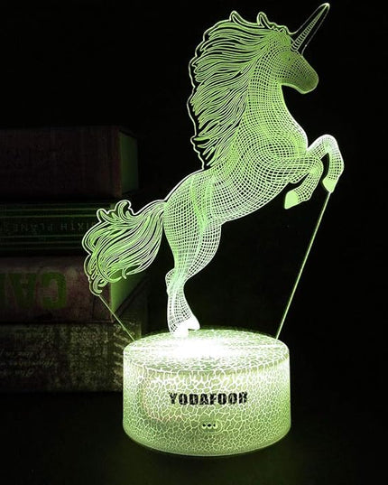 Unicorn Night Light Lamp, Unicorn Toy Gifts for Boys Girl Teen Kids, Bedroom Table Decor Light, 16 Color Remote Lamp Smart Touch - LeafyLoom