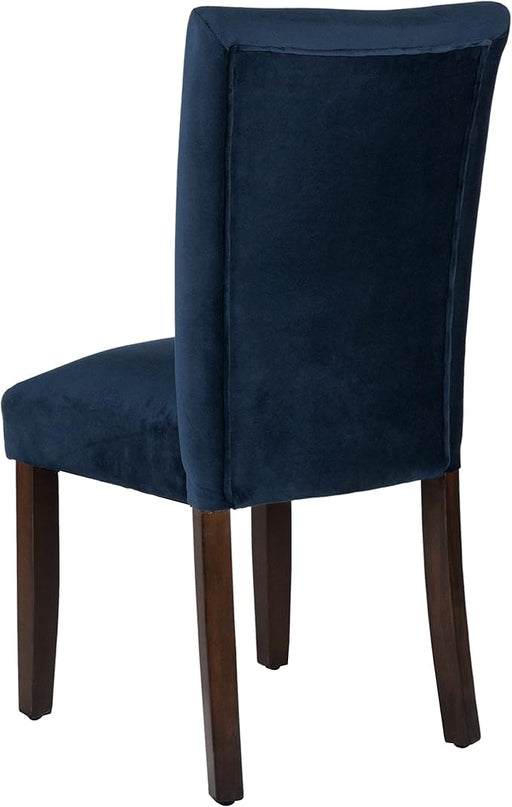HomePop Parsons Classic Dining Room Tables and Chairs, Pack of 2, Dark Navy - LeafyLoom