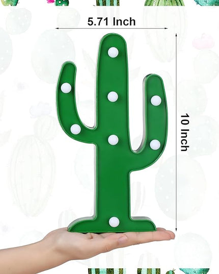 8 Pcs LED Night Light Cactus Night Table Lamp Cactus Party Decorations Cute Mini Cactus Lamp LED Cactus Light for Bedroom Garden Home Cinco De Mayo Mexican Party Decor Gift (10 x 5.71 x 1.1 In) - LeafyLoom