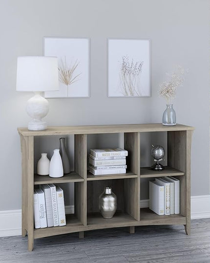 Bush Furniture Salinas 6 Cube Organizer in Driftwood Gray - LeafyLoom