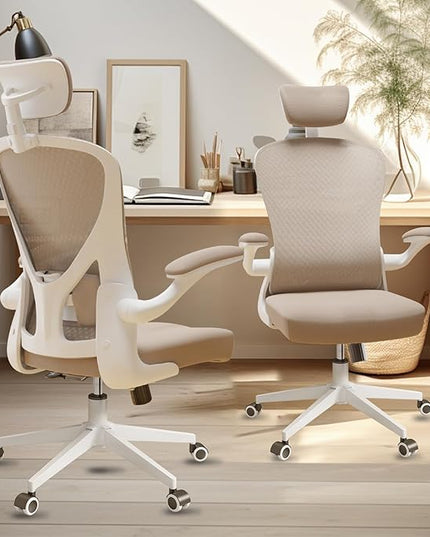 Home Desk Chair Ergonomic Chair with Headrest Study Chair Computer Chair Desk Chair Adjustable Headrest Lumbar Support Office Chair Heavy Duty Office Chair - LeafyLoom